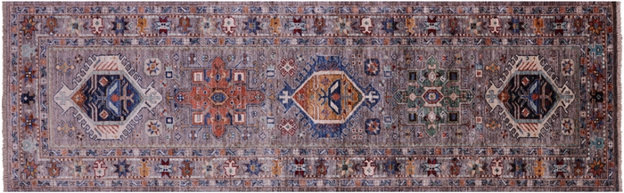 Super Heriz Serapi Hand Knotted Runner Rug