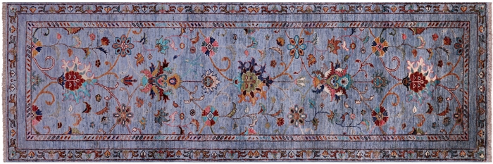 Runner Persian Tabriz Hand Knotted Wool Rug