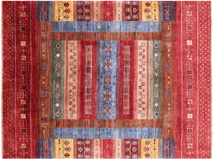 Hand Knotted Persian Gabbeh Tribal Wool Rug