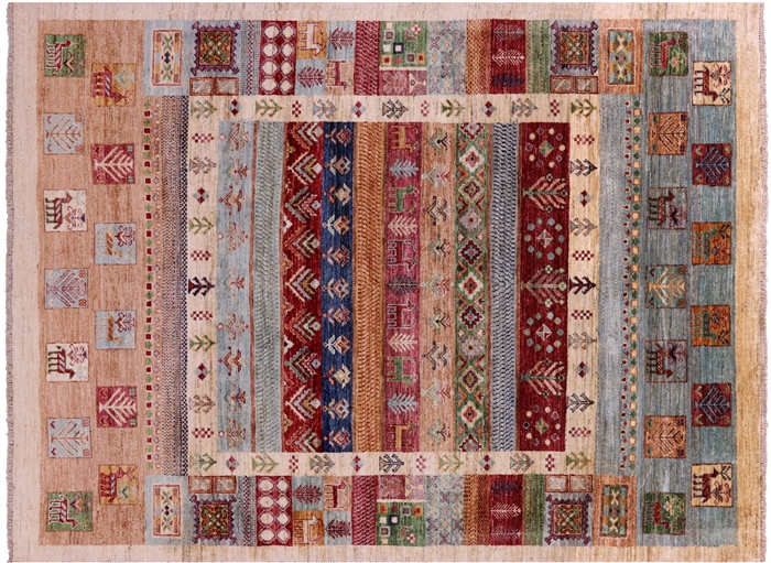 Hand Knotted Persian Gabbeh Tribal Wool Rug