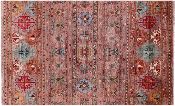 Hand Knotted Khorjin Super Kazak Rug