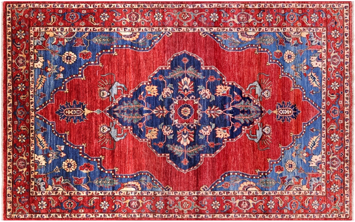 Super Heriz Serapi Hand-Knotted Wool Rug