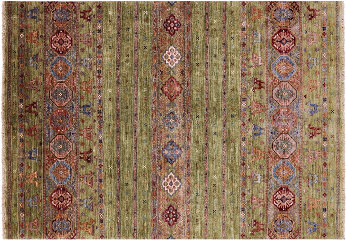 Persian Gabbeh Tribal Hand-Knotted Wool Rug