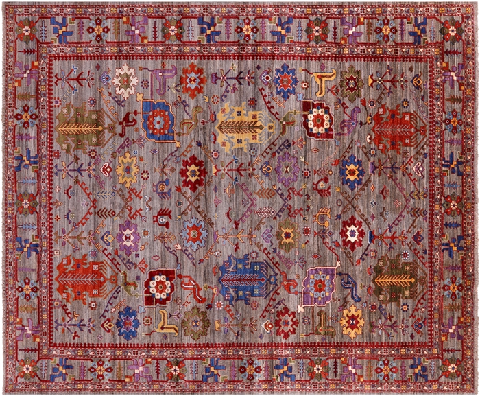 Super Heriz Serapi Hand-Knotted Wool Rug