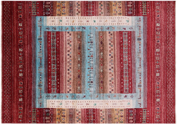 Hand Knotted Tribal Persian Gabbeh Wool Rug