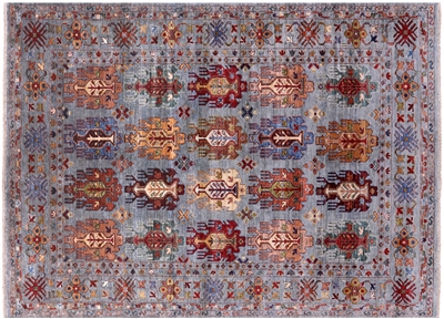 Hand-Knotted Fine Turkmen Ersari Wool Rug