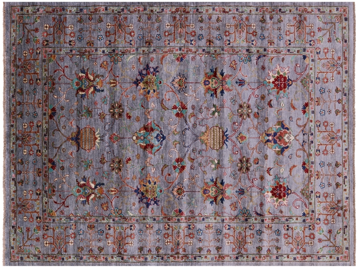 Hand-Knotted Persian Tabriz Wool Rug