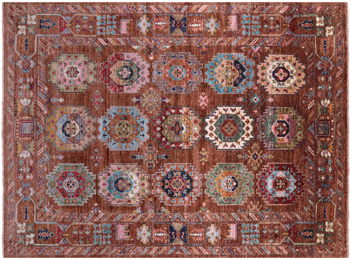 Fine Turkmen Hand-Knotted Wool Rug