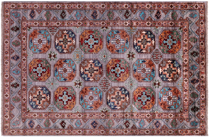 Handmade Super Turkmen Ersari Wool Rug