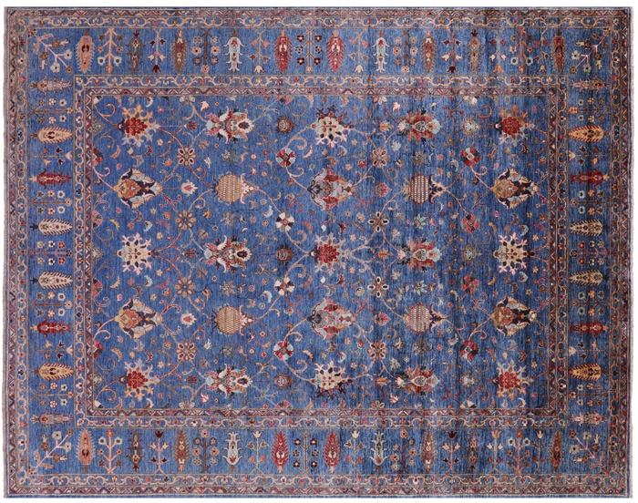 Persian Tabriz Hand-Knotted Wool Rug