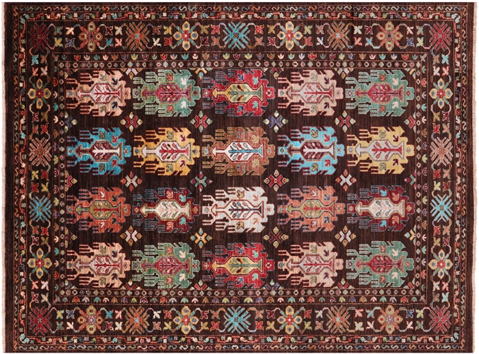 Fine Turkmen Ersari Hand-Knotted Wool Rug