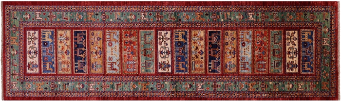 Tribal Persian Gabbeh Handmade Wool Runner Rug
