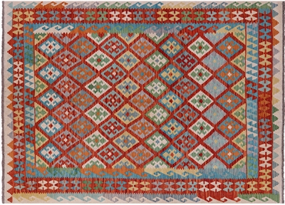 Kilim Flat Weave Reversible Wool On Wool Rug