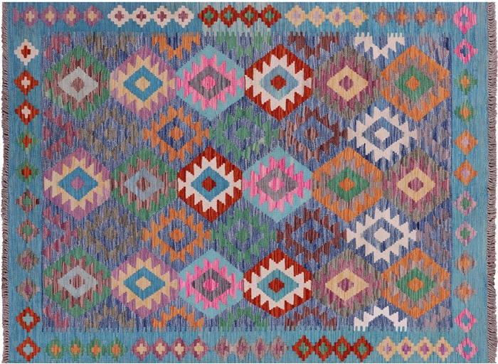 Wool On Wool Kilim Flat Weave Reversible Rug