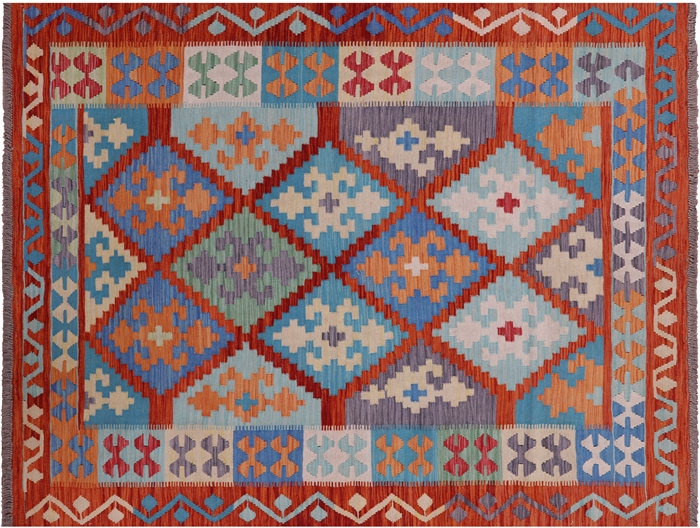 Wool On Wool Kilim Flat Weave Reversible Rug