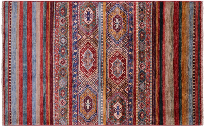 Super Kazak Khorjin Handmade Wool Rug