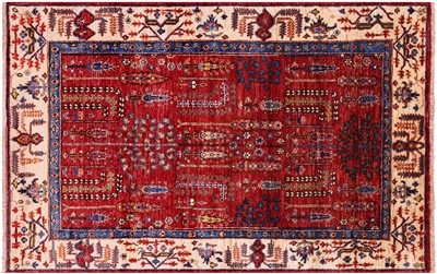 Persian Ziegler Hand-Knotted Wool Rug