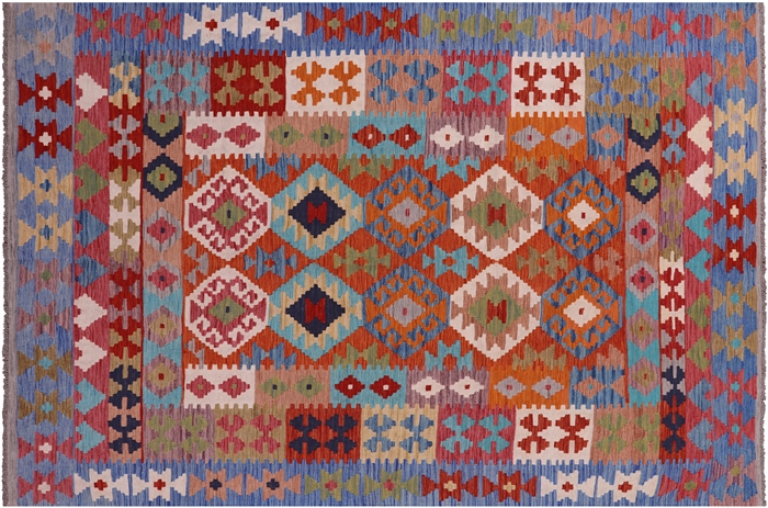 Flat Weave Kilim Wool On Wool Reversible Rug