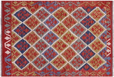 Flat Weave Kilim Reversible Wool On Wool Rug