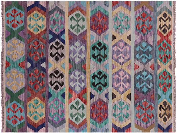 Wool On Wool Reversible Kilim Flat Weave Rug