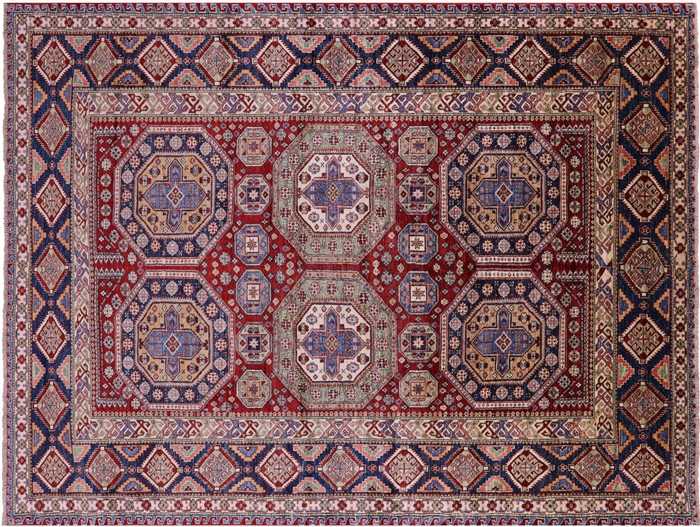 Super Kazak Hand-Knotted Wool Rug