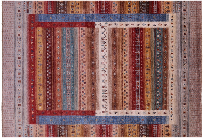 Tribal Persian Gabbeh Hand Knotted Wool Rug