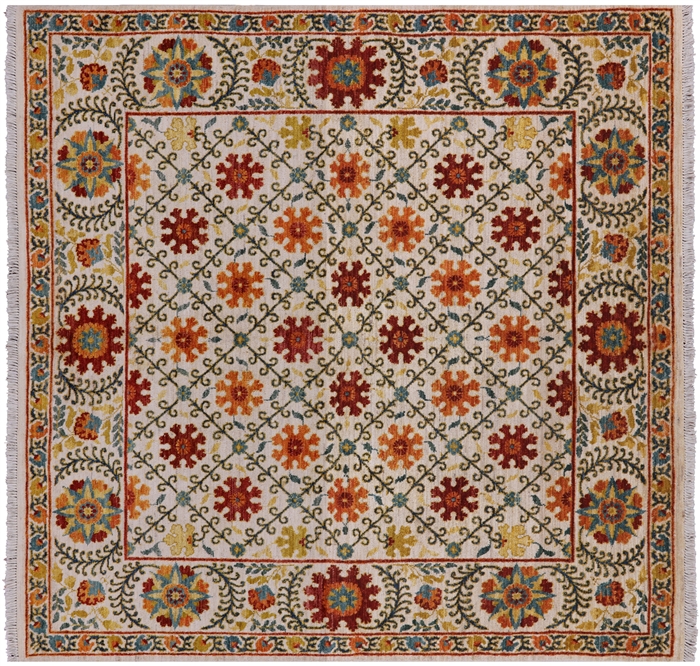 Square William Morris Handmade Rug