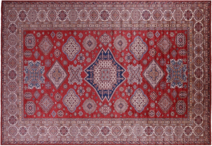 Super Kazak Hand-Knotted Wool Rug