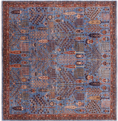 Square Handmade Persian Ziegler Wool Rug
