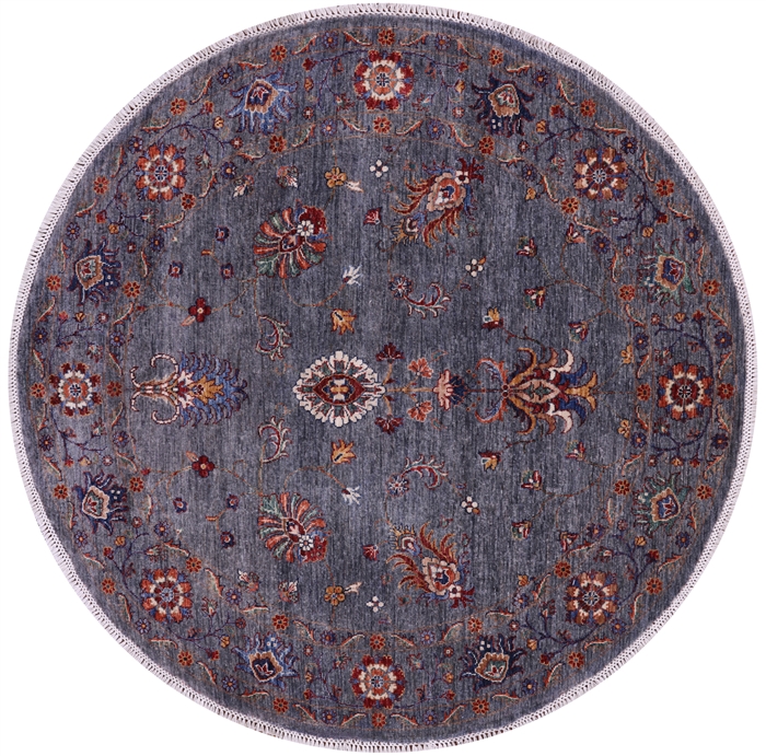 Round Persian Tabriz Handmade Wool Rug