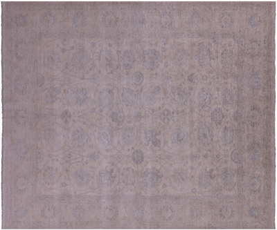 Hand-Knotted Turkish Oushak Wool Rug