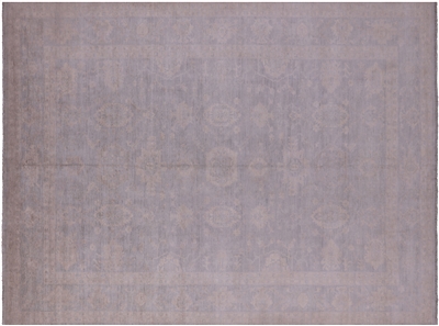 Hand-Knotted Turkish Oushak Wool Rug