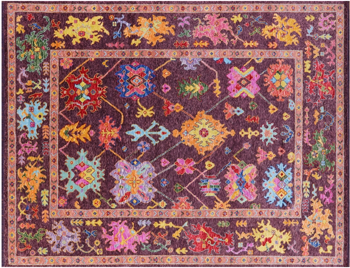 Turkish Oushak Handmade Wool Rug