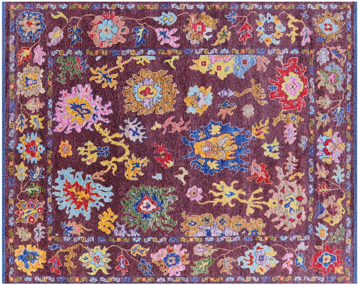 Turkish Oushak Hand Knotted Wool Rug