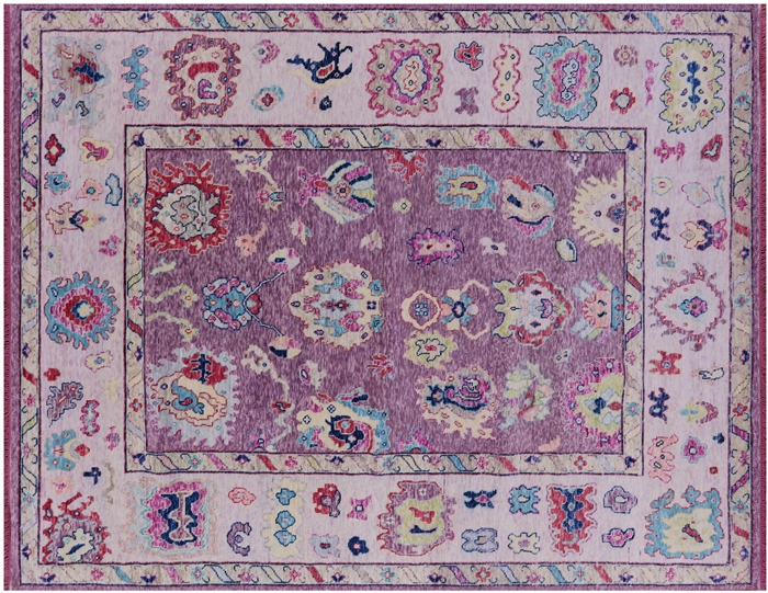 Turkish Oushak Handmade Wool Rug