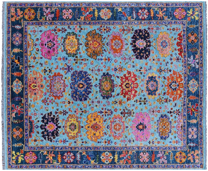 Turkish Oushak Hand Knotted Rug