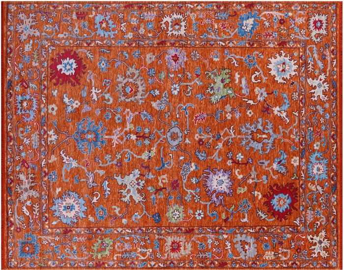 Turkish Oushak Hand Knotted Rug