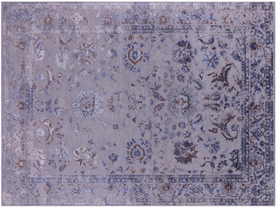 Hand Knotted Wool & Silk Persian Tabriz Rug