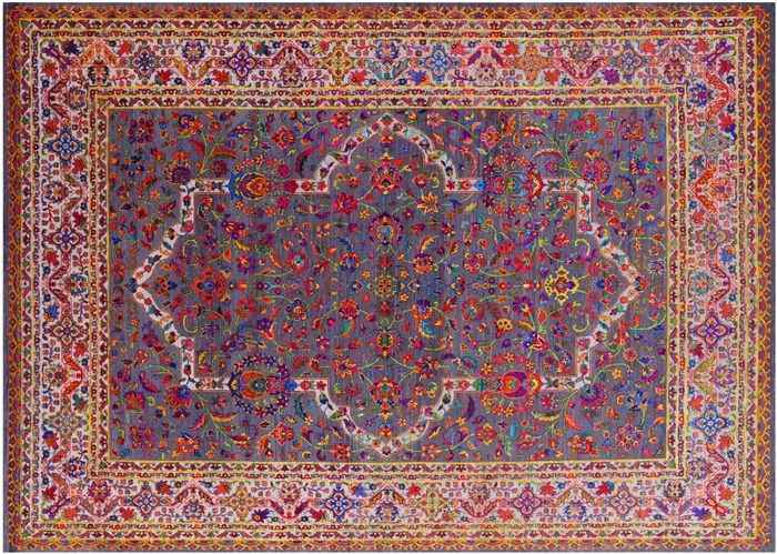 Wool & Silk Persian Hand Knotted Rug