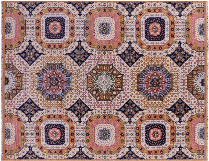 Geometric Handmade Mamluk Wool Rug