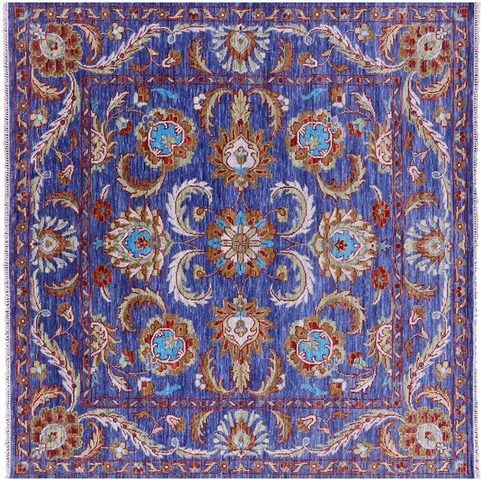 quare Hand Knotted Persian Tabriz Wool Rug