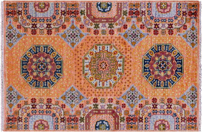 Mamluk Geometric Hand-Knotted Wool Rug