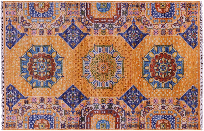 Geometric Mamluk Handmade Rug