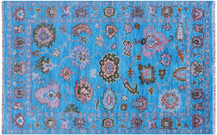 Turkish Oushak Hand Knotted Wool Rug