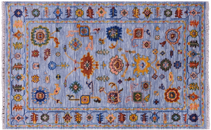 Handmade Turkish Oushak Wool Rug