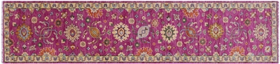 Turkish Oushak Hand Knotted Wool Runner Rug