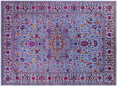 Persian Heriz Serapi Hand-Knotted Wool & Silk Rug