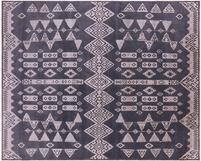 Southwest Navajo Hand Knotted Wool & Silk Rug