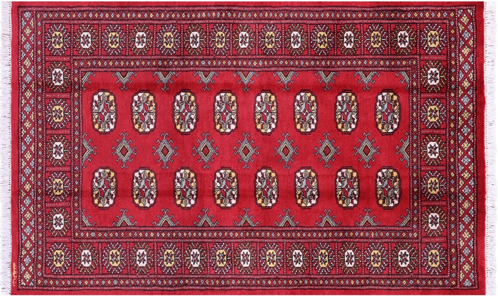 Silky Bokhara Handmade Wool Rug