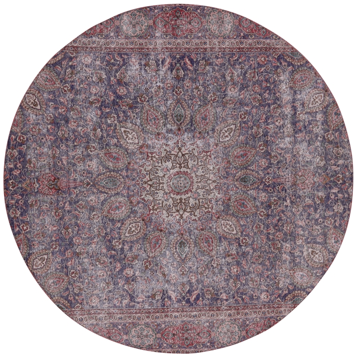 Round Persian Vintage Hand Knotted Wool Rug